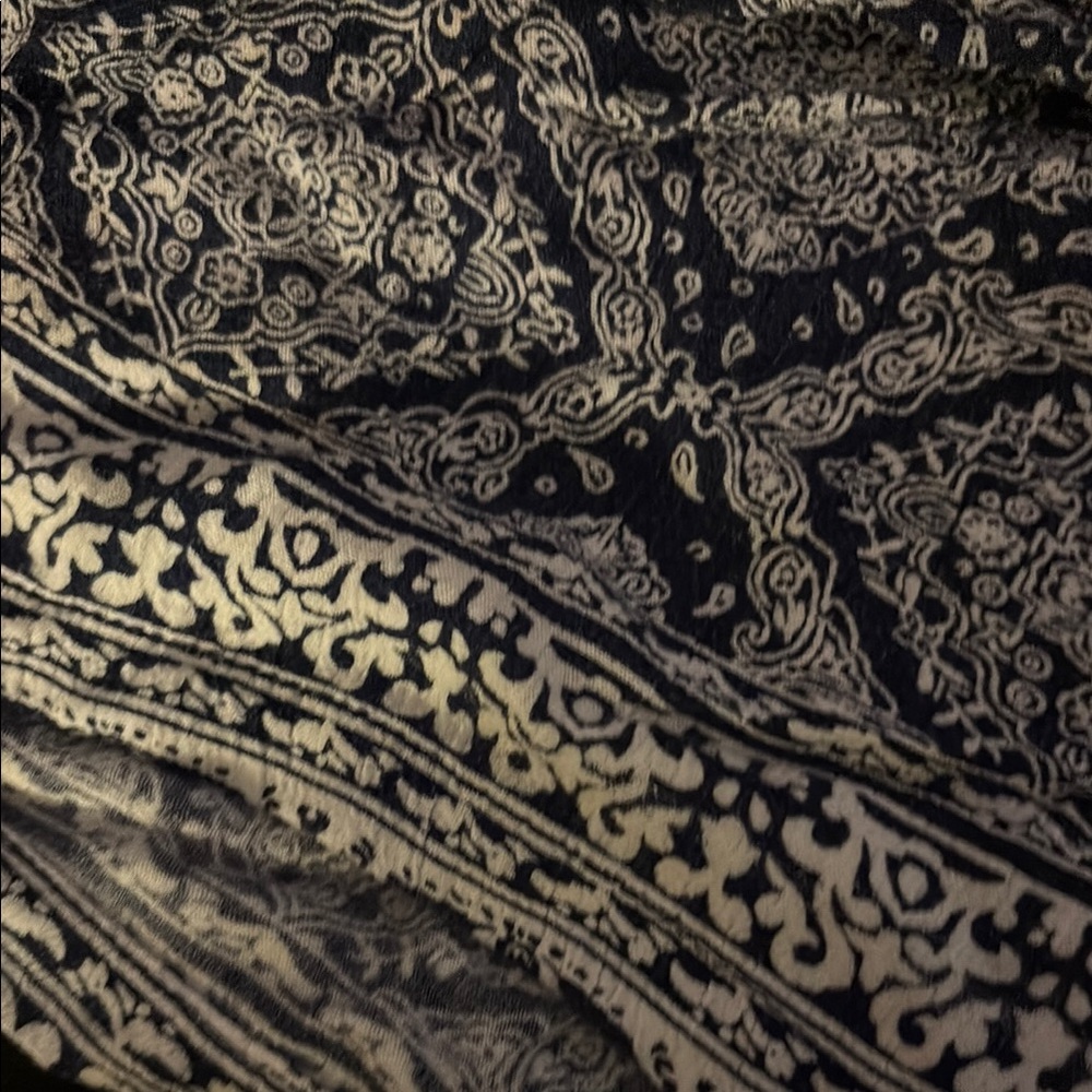 Women's Navy Patterned Shorts - Picture 5 of 6